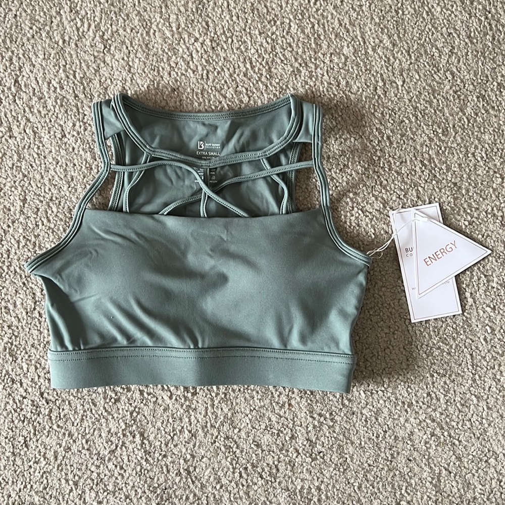 Buffbunny Botanical Sports Bra Agave Green